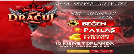 BETA SUNUCUSU AKTİF EDİLDİ ! [DRACUL2] 1-120 ORTA EMEK [5000]TL ÖDÜLLÜ - Metin2 Orta Emek Server Banner