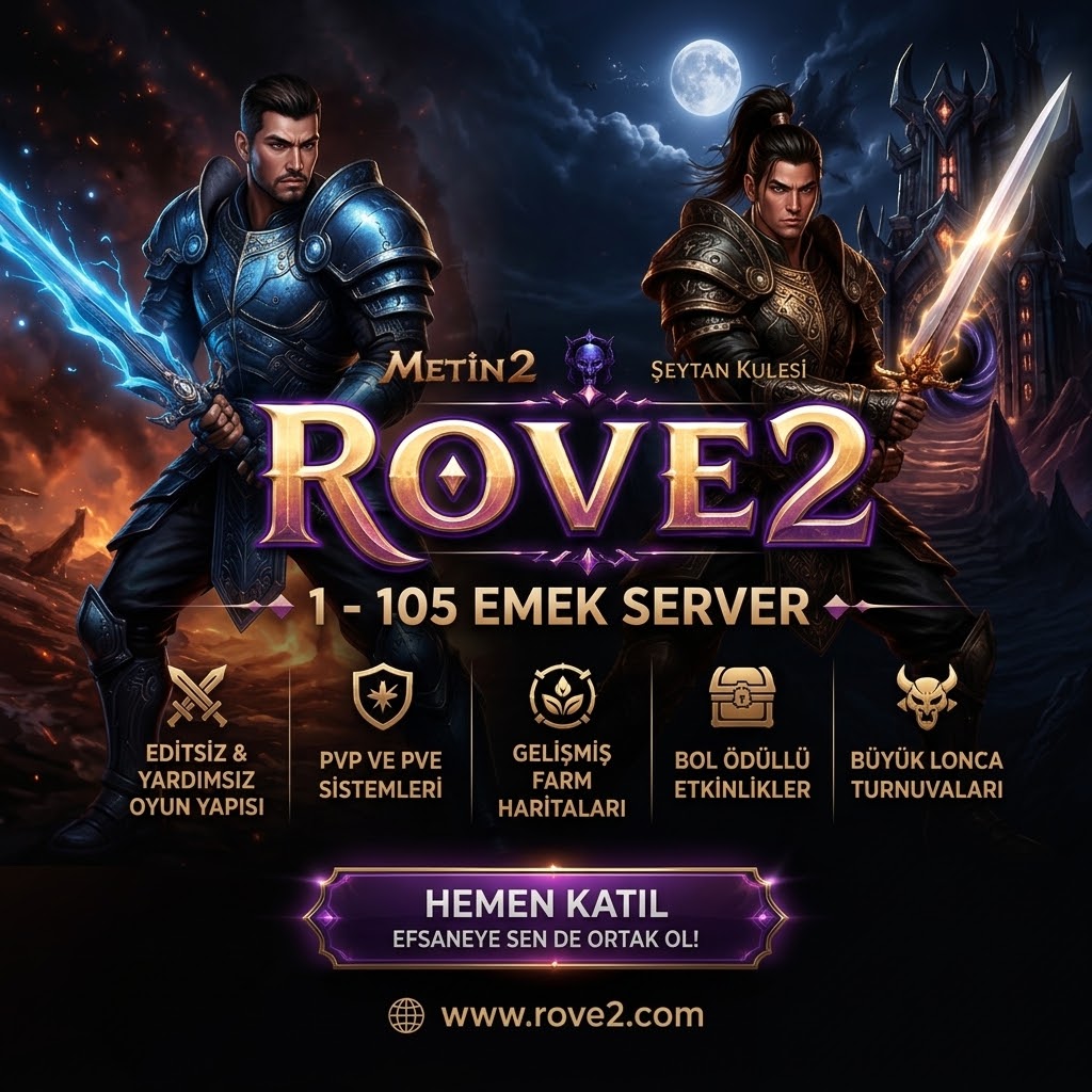 www.rove2mt2.com.tr - Metin2 Farm Server Banner